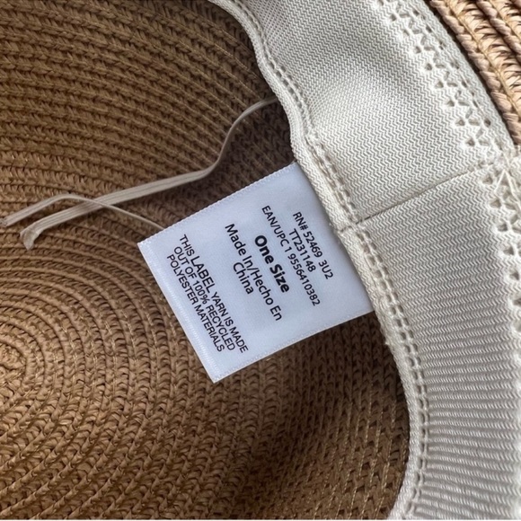 Time and Tru Boho Embroidered Fedora Hat NWT Sun Hat Beach Vacation - Picture 7 of 8